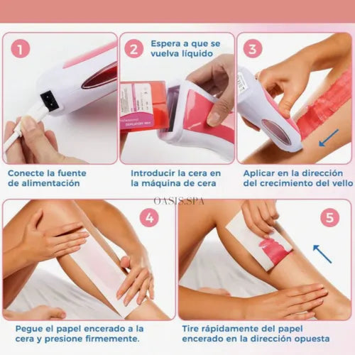 GlowySkin™ – Kit de Cera con Calentador